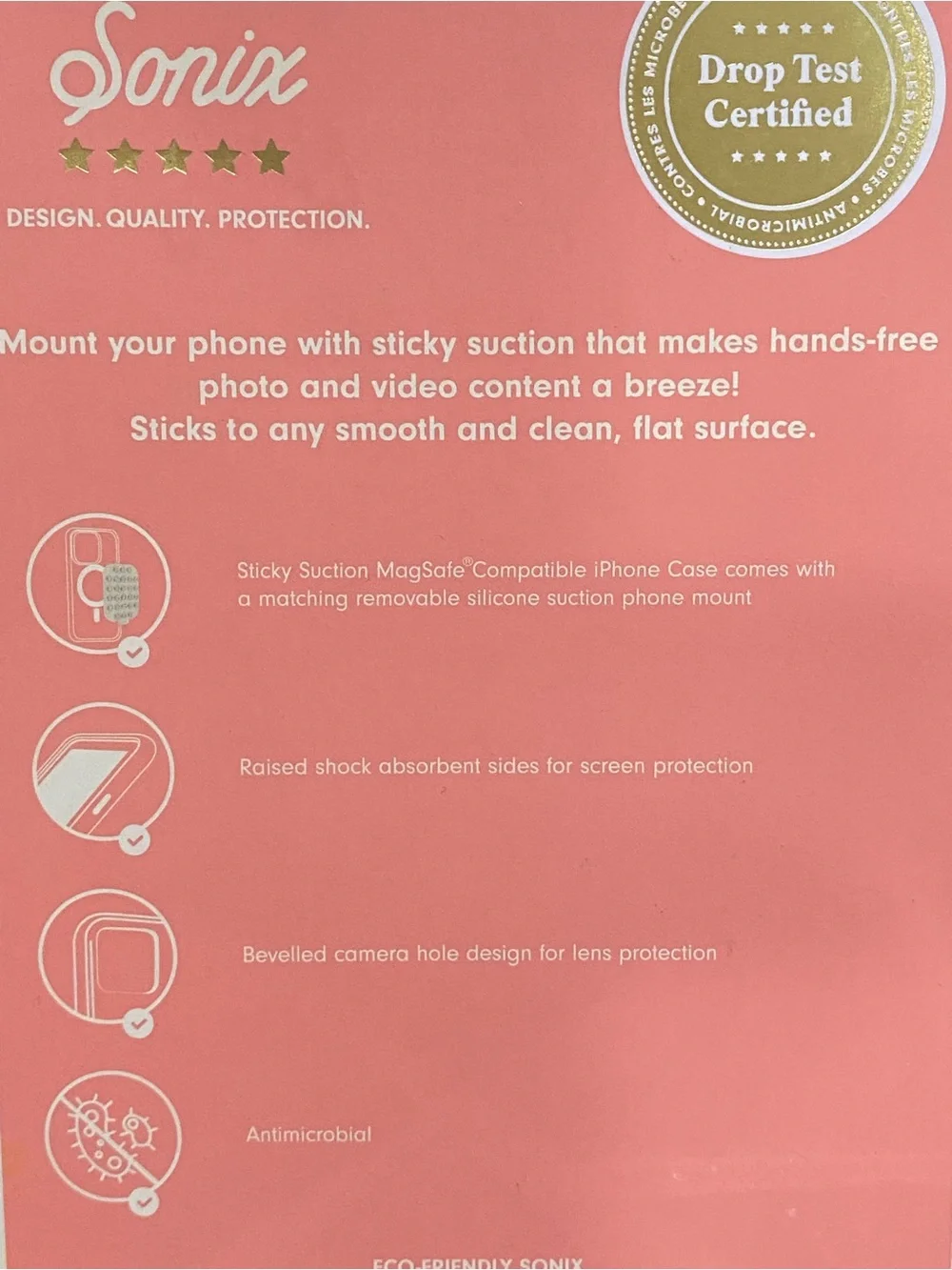Sonix Cream Suction Phone Case for iPhone 26, Pop Grip, MagSafe Compatible, new!